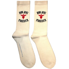 Bon Jovi Unisex Terry Socks Forever - Natural