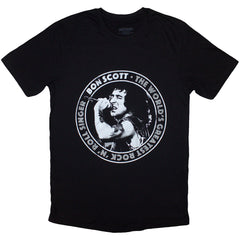 Bon Scott Unisex T-Shirt World's Greatest RnR Singer - Black