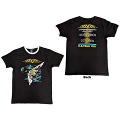 Boston Unisex Ringer T-Shirt US Tour '87 - Black & White
