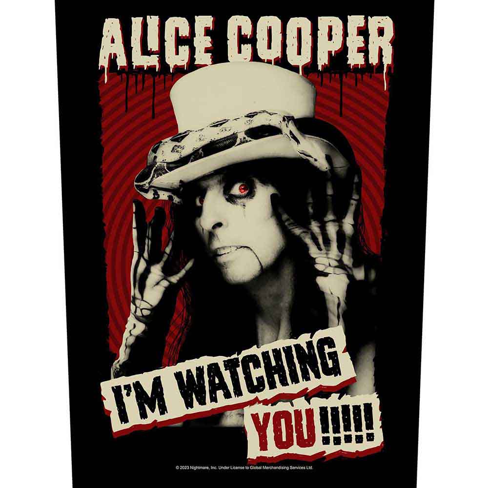Alice Cooper Back Patch I'm Watching You