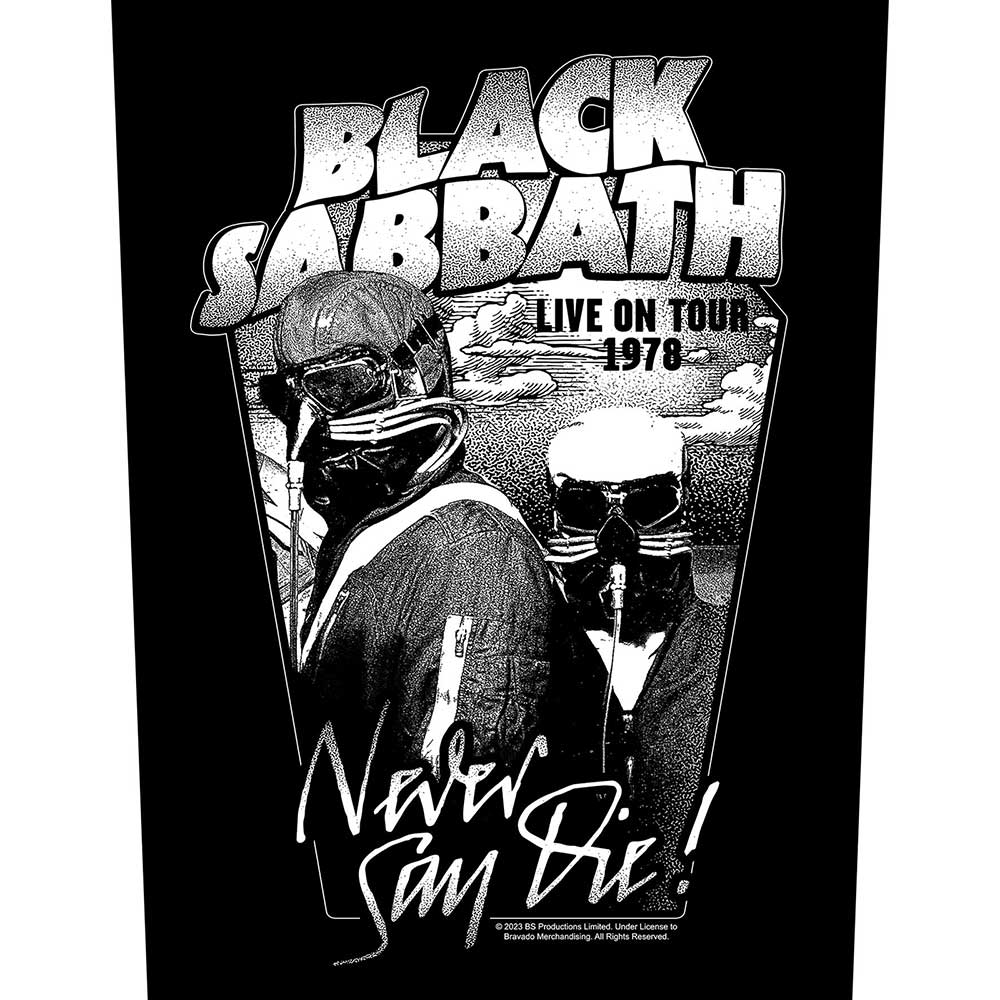 Black Sabbath Back Patch Never Say Die