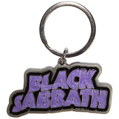 Black Sabbath Keychain Wavy Logo Bordered