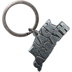 Black Sabbath Keychain Silver Wavy Logo