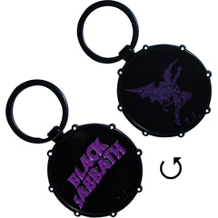 Black Sabbath Keychain Wavy Logo & Daemon Drum