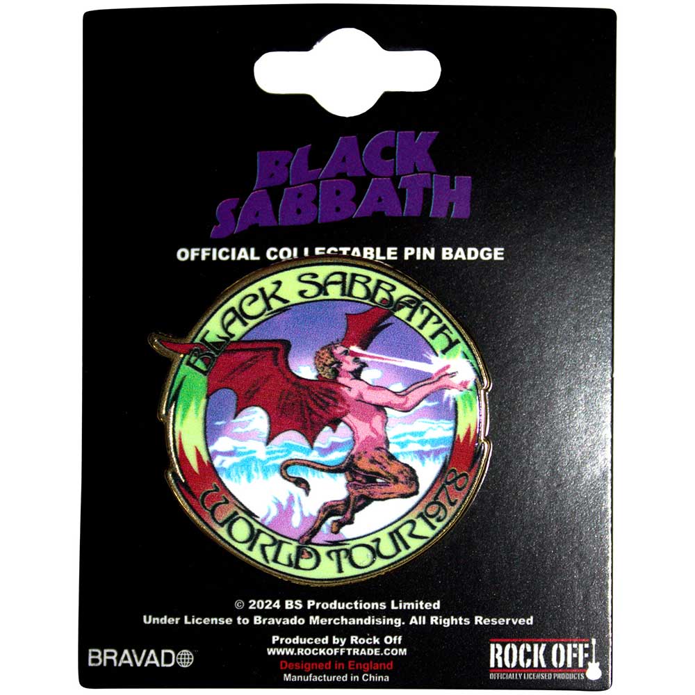 Black Sabbath Pin Badge World Tour 1978