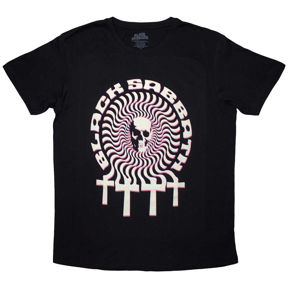 Black Sabbath Unisex T-Shirt Hypnotic Skull - Black
