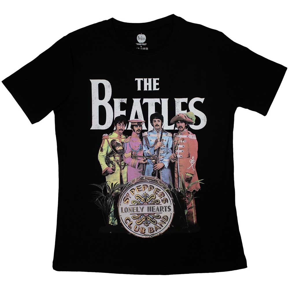 The Beatles Ladies T-Shirt Sgt Pepper - Black