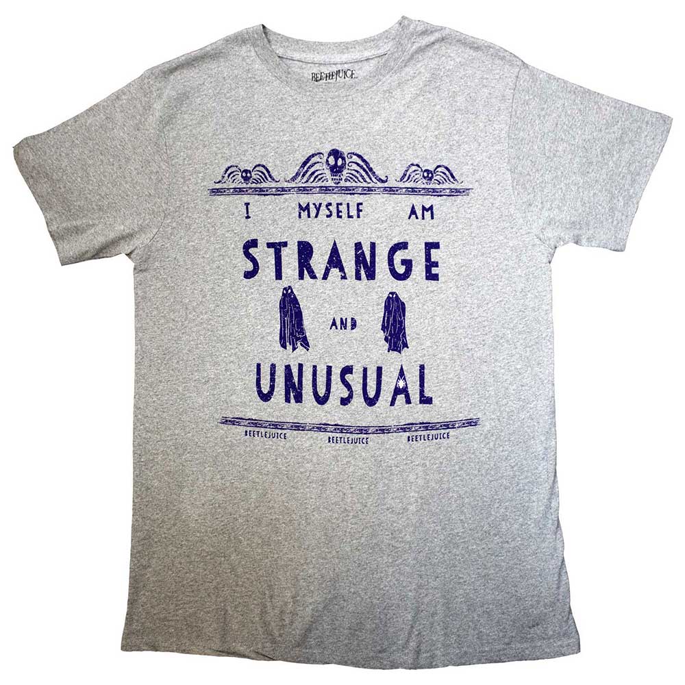 Beetlejuice Unisex T-Shirt Strange & Unusual - Grey