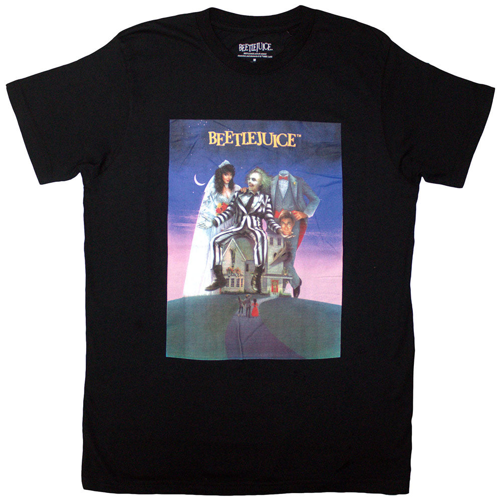 Beetlejuice Unisex T-Shirt Movie Poster - Black