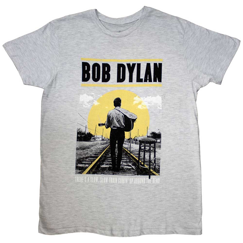 Bob Dylan Unisex T-Shirt Slow Train - Grey