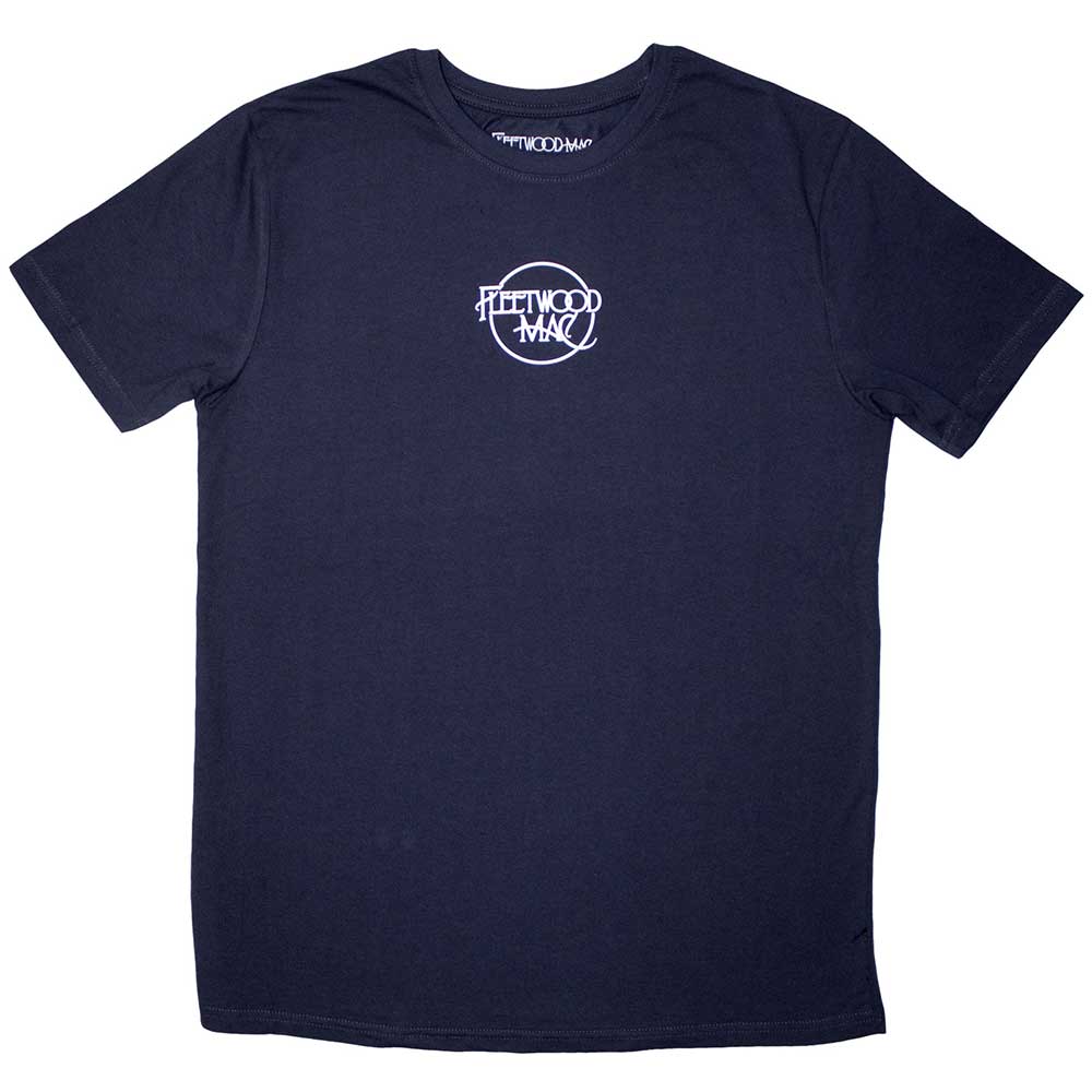 Fleetwood Mac Unisex T-Shirt Mini Classic Logo - Navy Blue