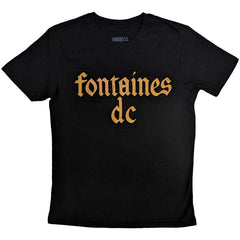 Fontaines D.C. Unisex T-Shirt Gothic Logo - Black