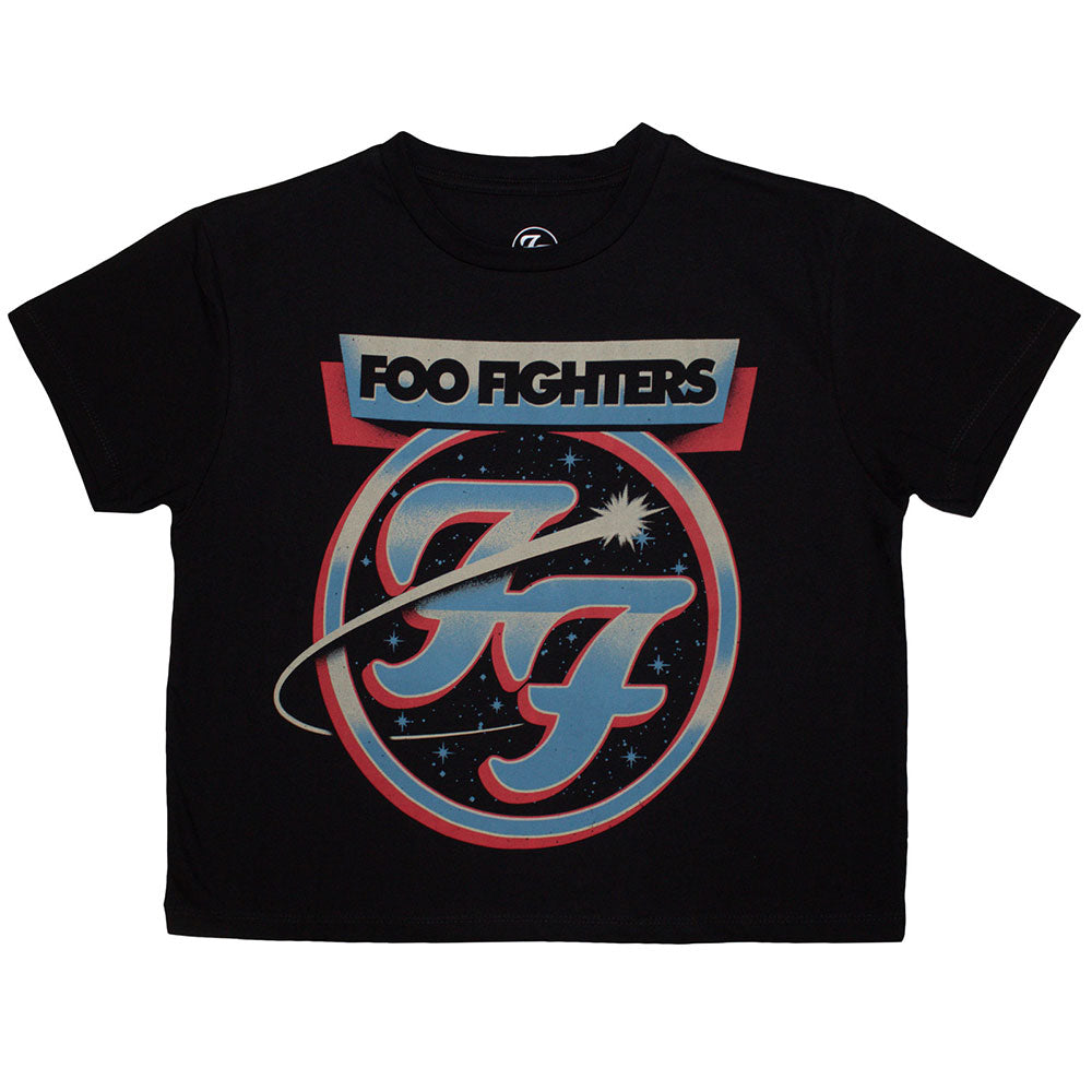 Foo Fighters Ladies Crop Top Comet - Black