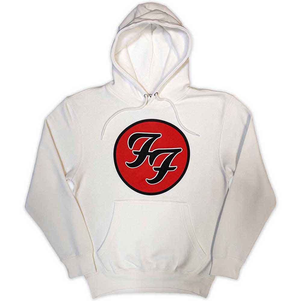 Foo Fighters Unisex Pullover Hoodie FF Logo - White