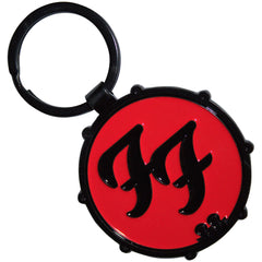 Foo Fighters Keychain Ff Logo Drum Double-Sided