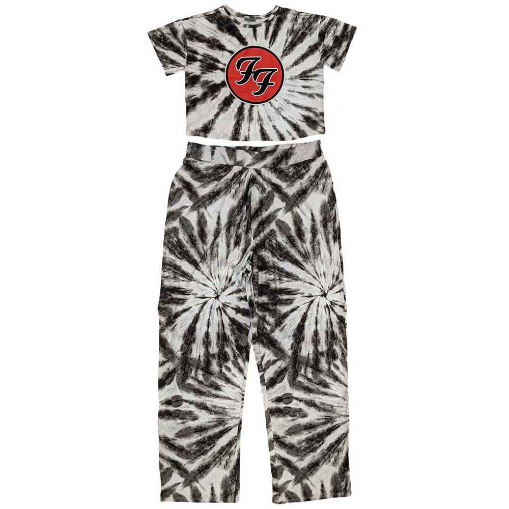 Foo Fighters Ladies Pyjamas FF Logo - White