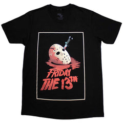 Friday the 13th Unisex T-Shirt Jason Blood Mask - Black