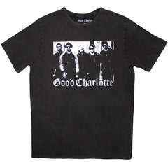 Good Charlotte Unisex Stone Wash T-Shirt Band Photo - Charcoal Grey
