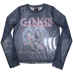 Genesis Ladies Long Sleeve Crop Top Bird Hand - Navy Blue