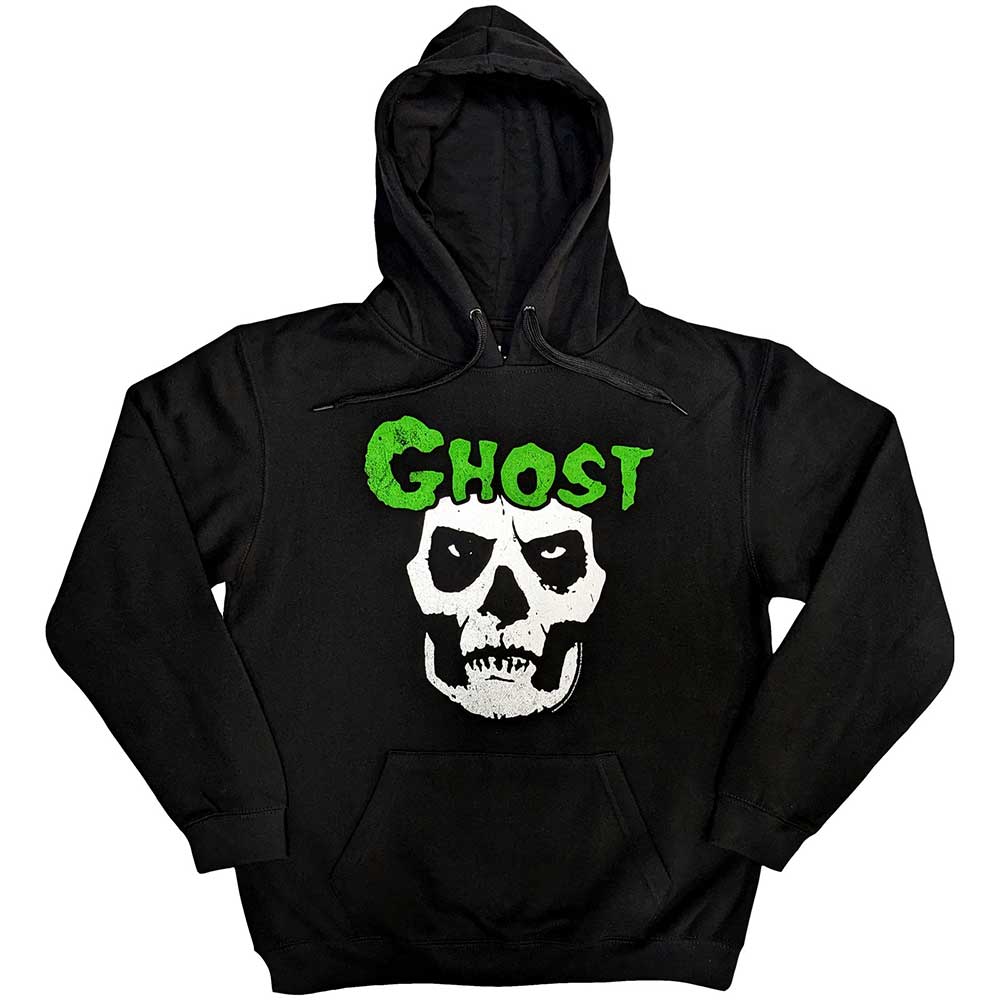 Ghost Unisex Pullover Hoodie Skull - Black