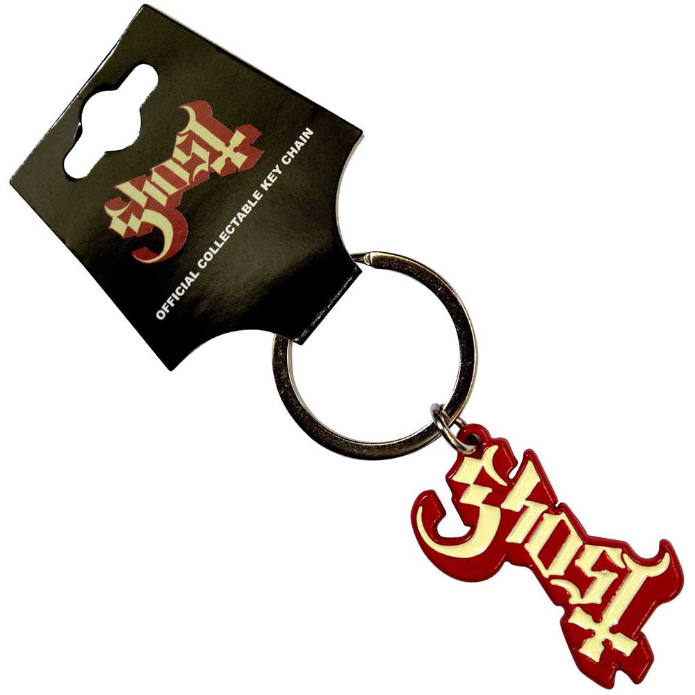 Ghost Keychain Logo Red Shadow