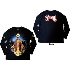 Ghost Unisex Long Sleeve T-Shirt Papa & Radient Ghouls - Black