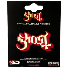 Ghost Pin Badge Logo Red Shadow