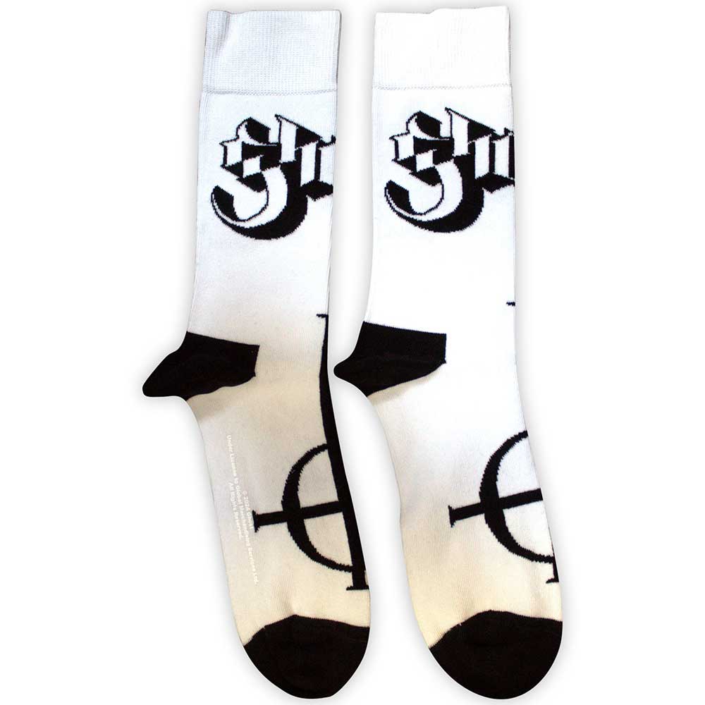 Ghost Unisex Ankle Socks Symbol Mono - White