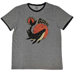 Gojira Unisex Ringer T-Shirt Whale - Grey