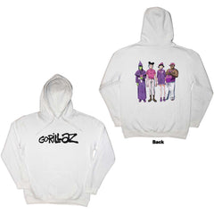Gorillaz Unisex Pullover Hoodie Cracker Island - White
