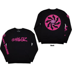 Gorillaz Unisex Sweatshirt Craker Island Pazuzu Spiral - Black