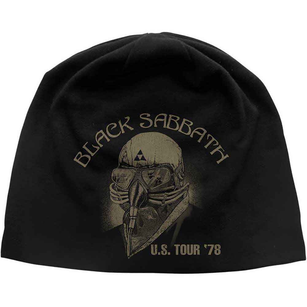 Black Sabbath Unisex Beanie Hat Us Tour '78 JD Print - Black