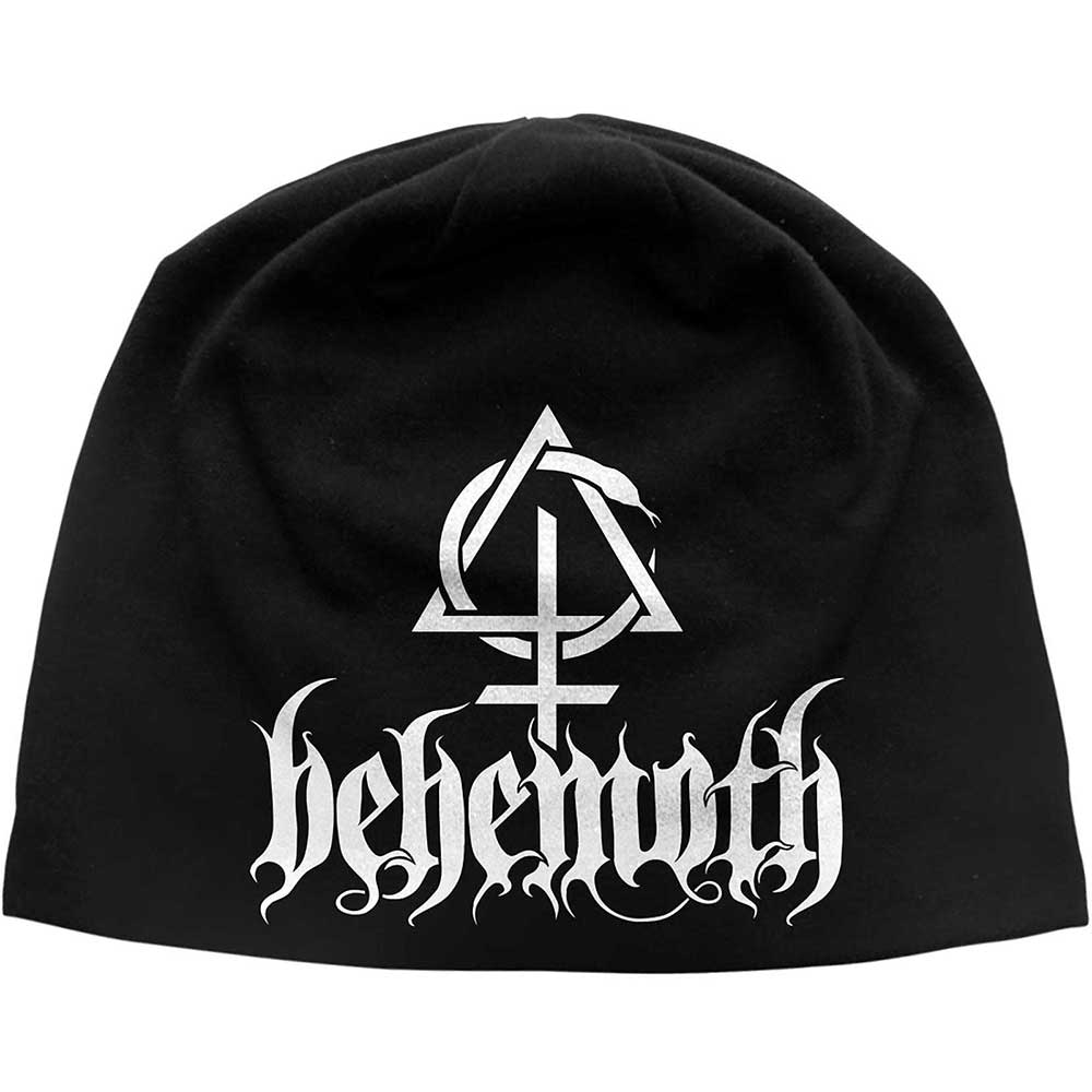Behemoth Unisex Beanie Hat Opvs Contra Natvram JD Print - Black