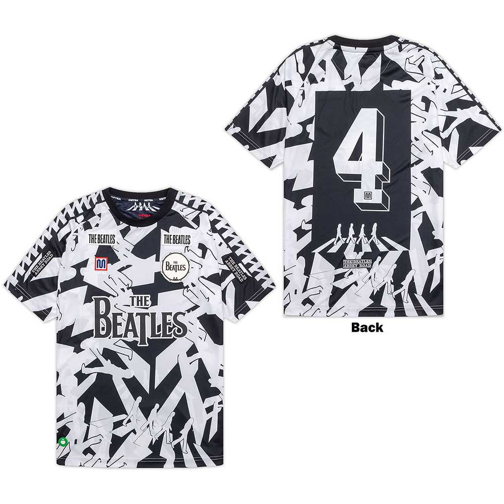 The Beatles Unisex Jersey Meyba Abbey Road Crossing All-Over-Print - Black & White