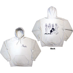 Maneskin Unisex Pullover Hoodie Pocket Logo & Mini Doodles - Sand