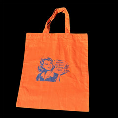 Orange 'Flying F**K' tote bag
