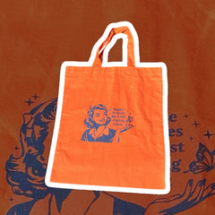 Orange 'Flying F**K' tote bag