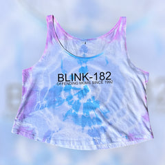 Women's Blink 182 inspired tie dyed style oversized vest top