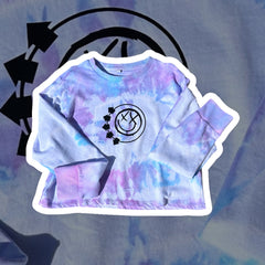 Blink 182 style Women's tie-dye crop jumper