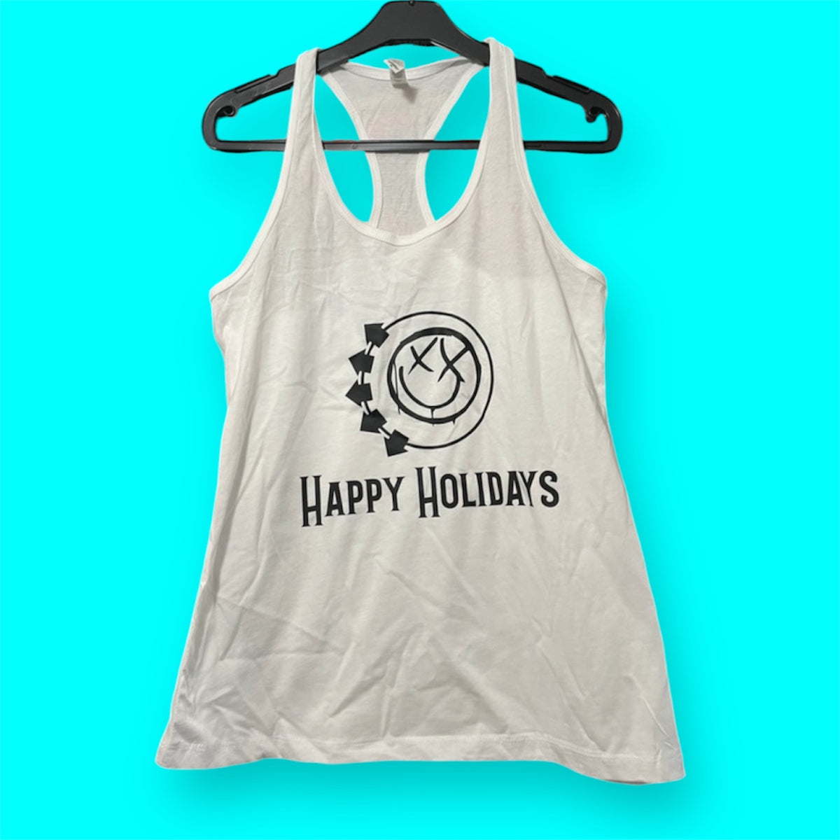 Women's happy holidays Blink 182 vest top size medium