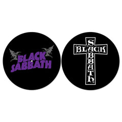 Black Sabbath Turntable Slipmat Set Purple Logo / Cross Logo