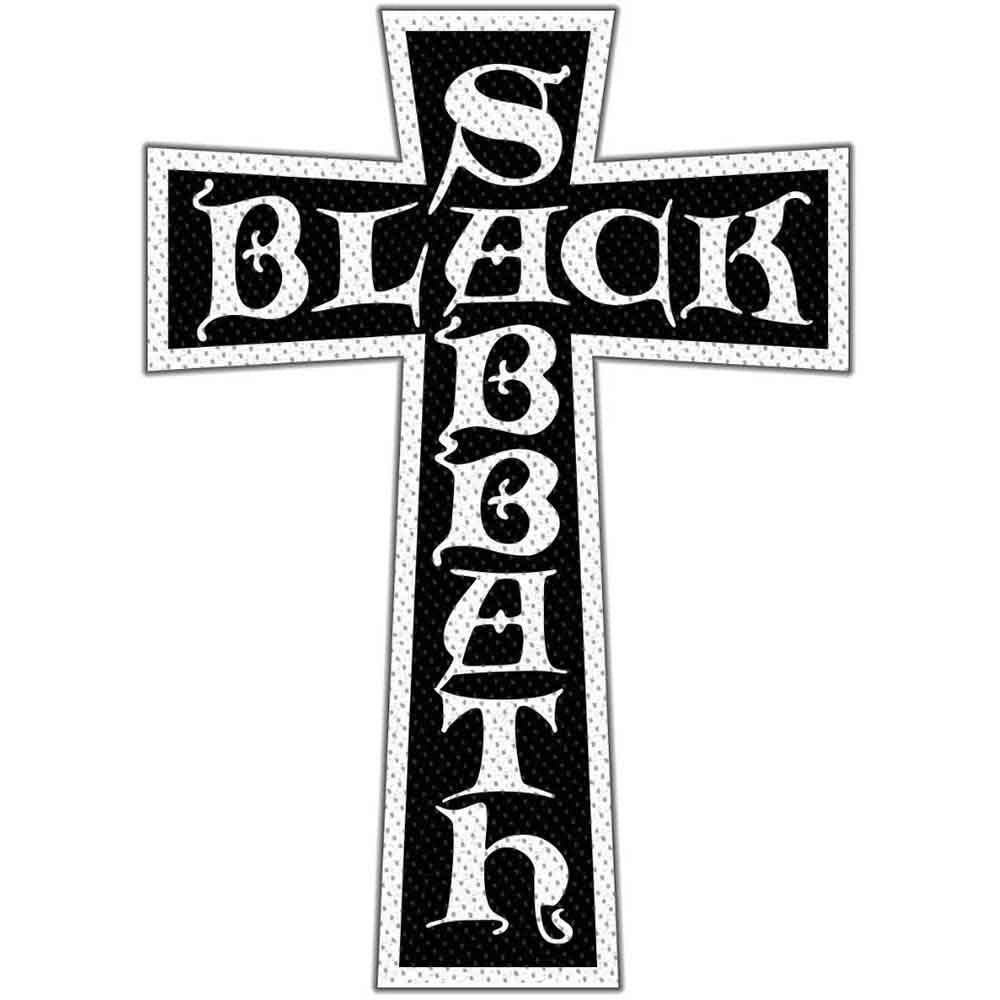 Black Sabbath Standard Patch Cross Logo Cut Out