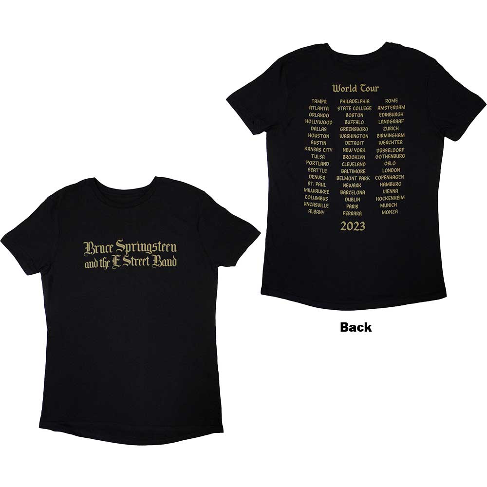 Bruce Springsteen Ladies T-Shirt Tour '23 Religious - Black