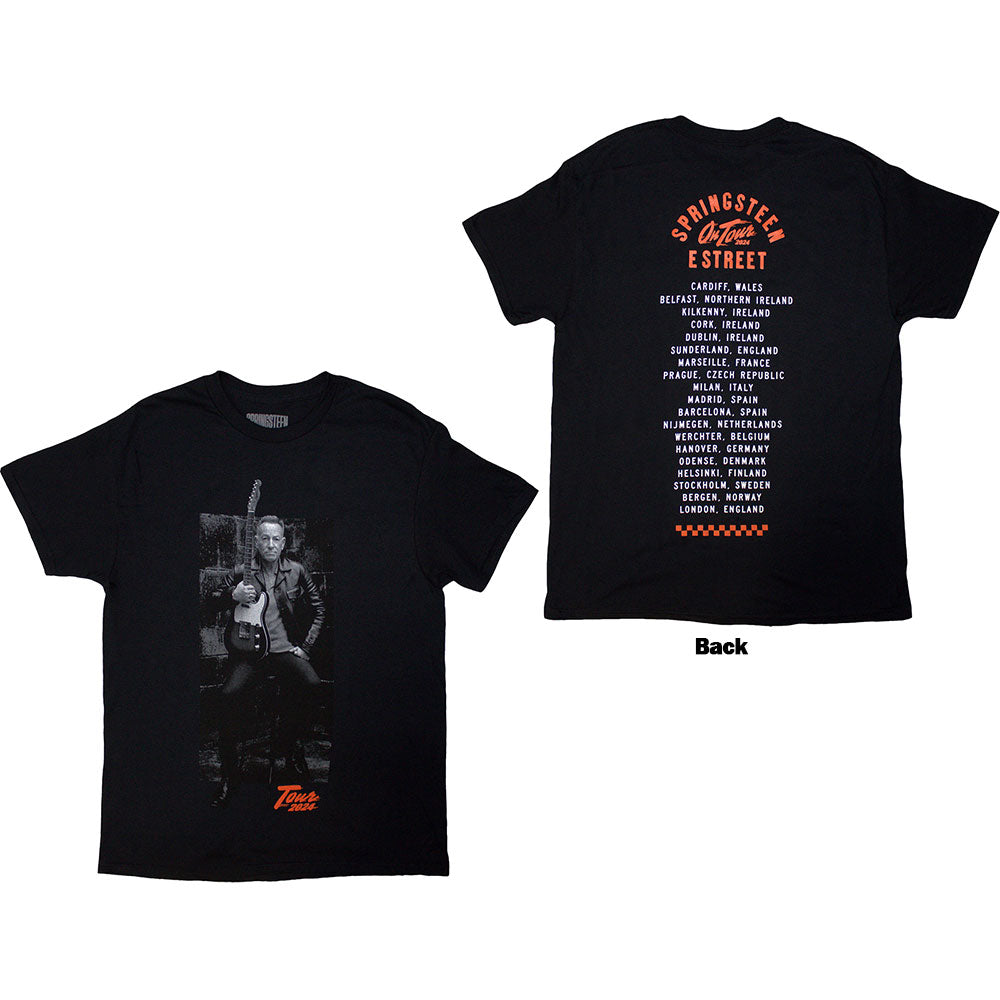 Bruce Springsteen Unisex T-Shirt Tour '24 Wheel - Black