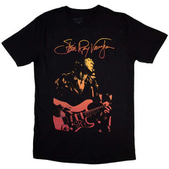 Stevie Ray Vaughan Unisex T-Shirt Signature - Black