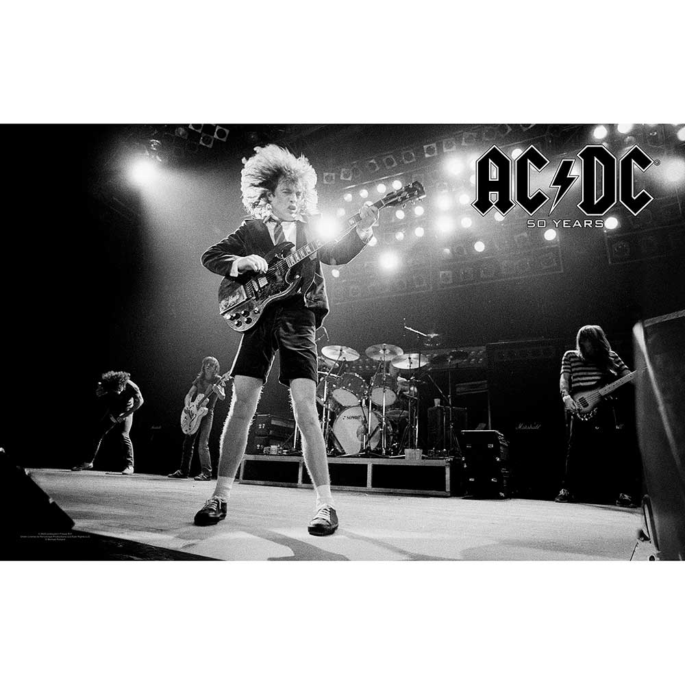 AC/DC Textile Poster 50 Years