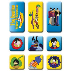 The Beatles Epoxy Magnet Set Yellow Submarine 9 Piece Set