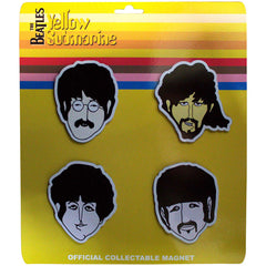 The Beatles Epoxy Magnet Set Yellow Submarine Heads Embossed