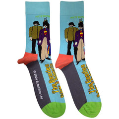 The Beatles Unisex Ankle Socks Sub & Band - Light Blue
