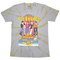 The Beatles Unisex T-Shirt Yellow Submarine Band & Fish - Grey